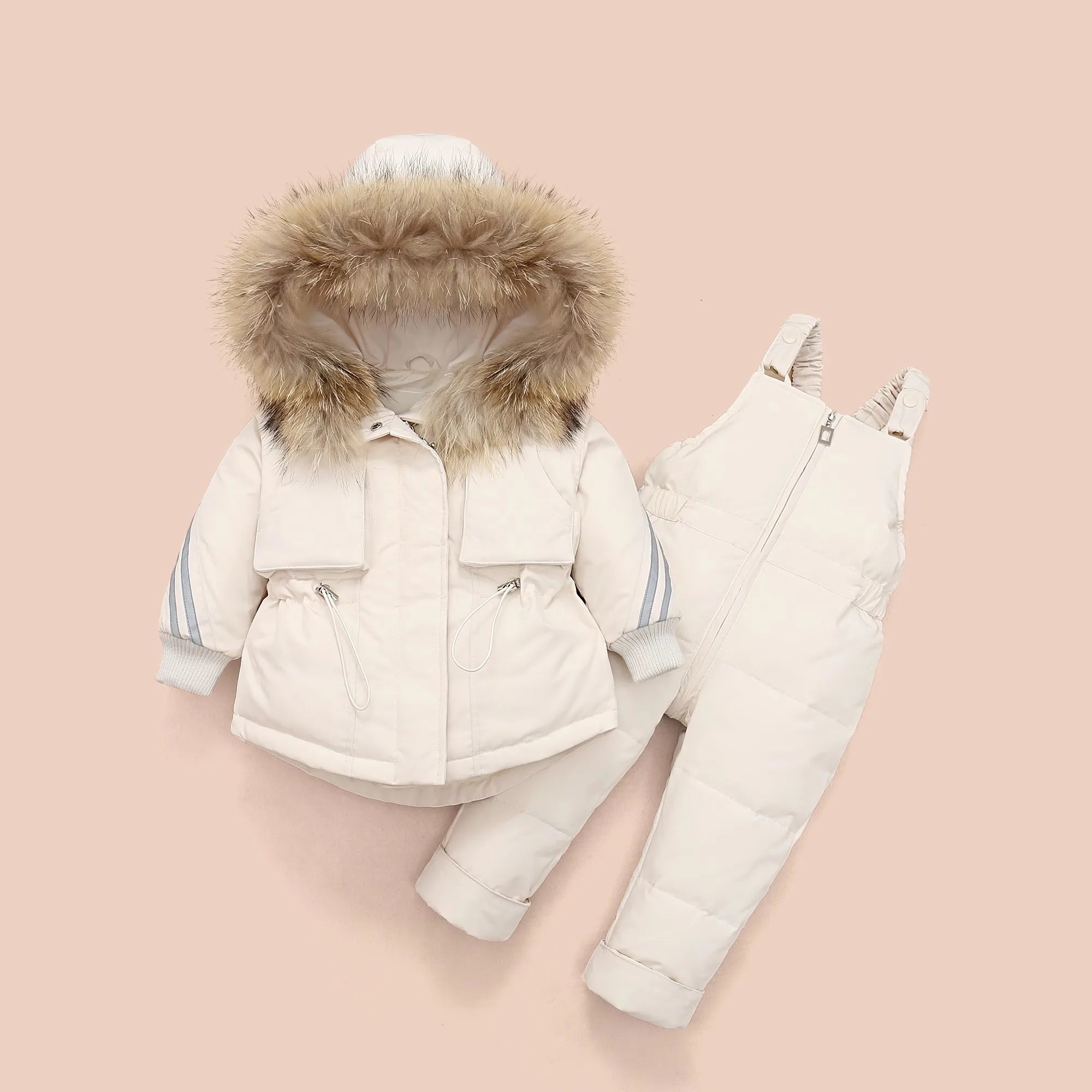 Little Boys Girls Thick Warm Down Jacket Jumpsuit Clothing Set childrensterritory