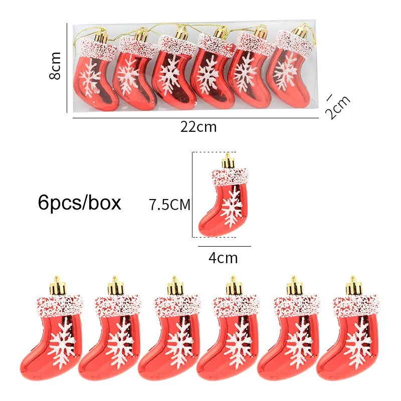6pcs Christmas Tree Hanging Ornaments for Home childrensterritory