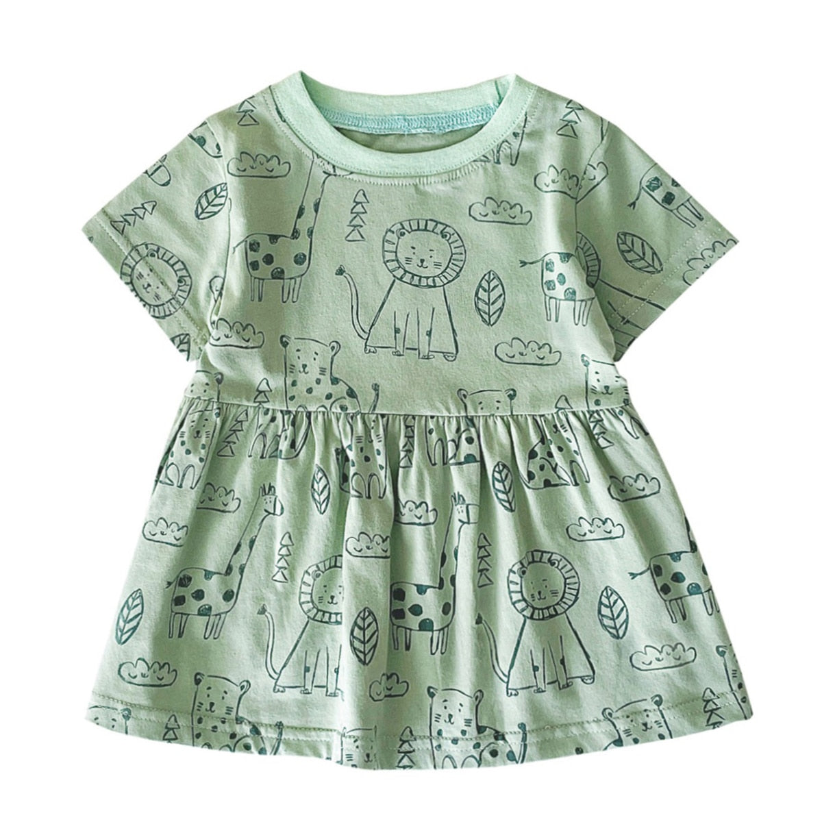 Animal Print Infant Girls Summer Holiday Casual Dresses childrensterritory