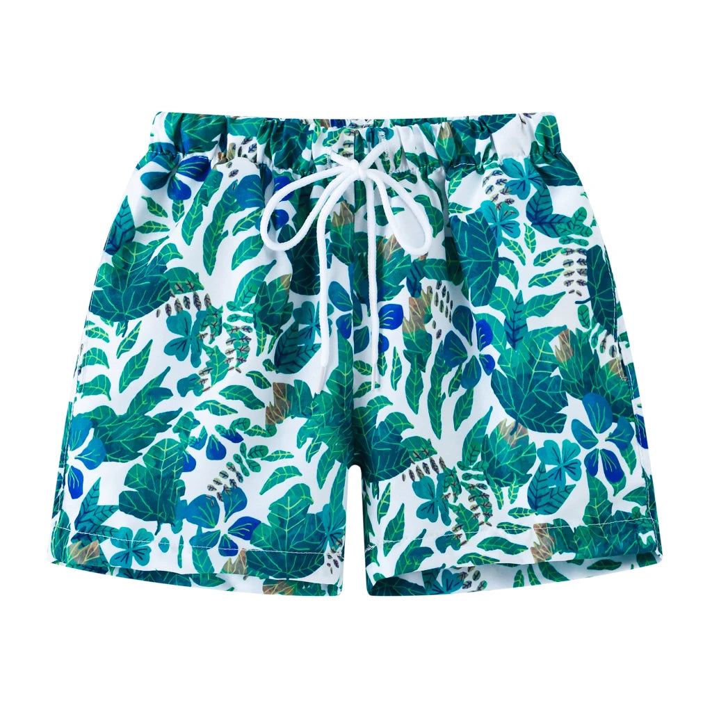 Cartoon Print Kids Boys Summer Swimming Trunks
