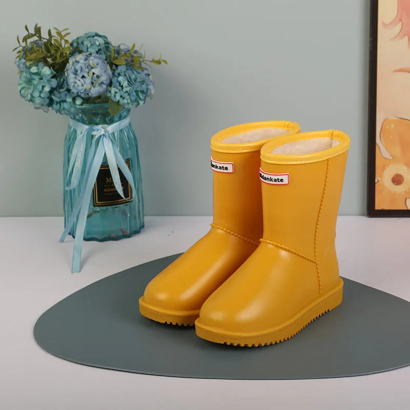 Kids Waterproof Winter Rain/Snow Boots with Fleece Inside childrensterritory