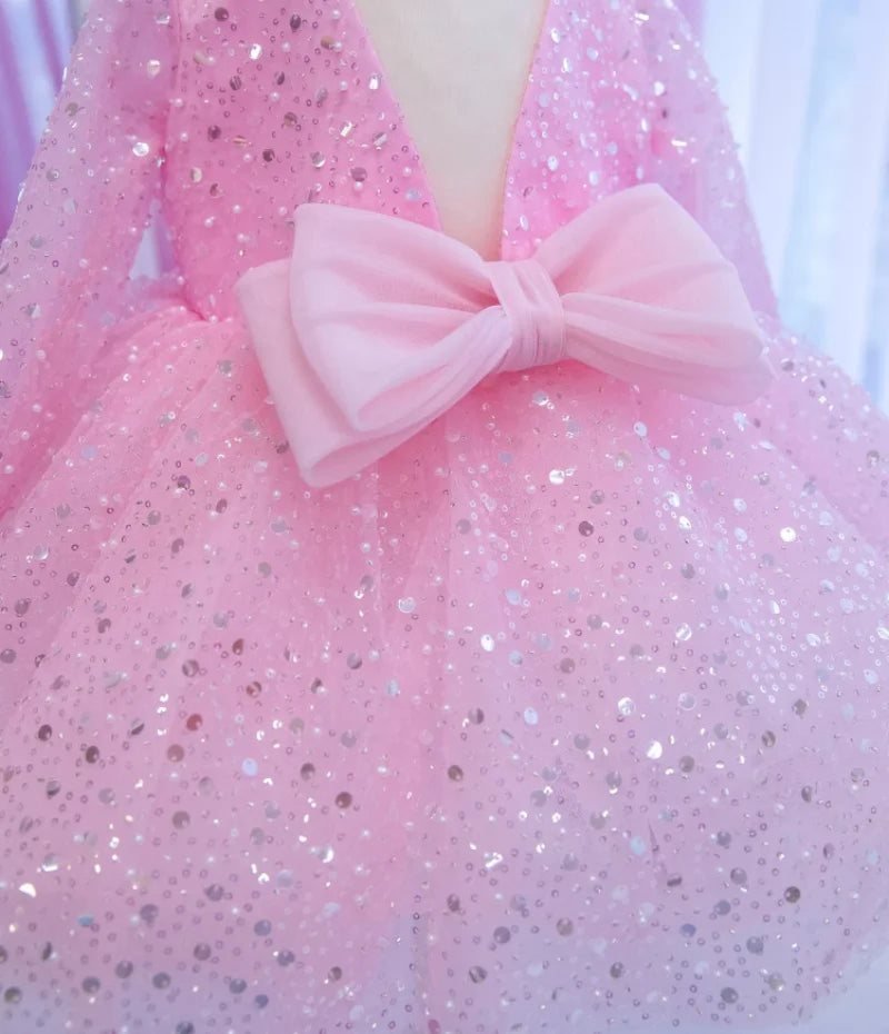 Cute Shiny Ruffles Design Tutu Summer Party Dress for Girls childrensterritory