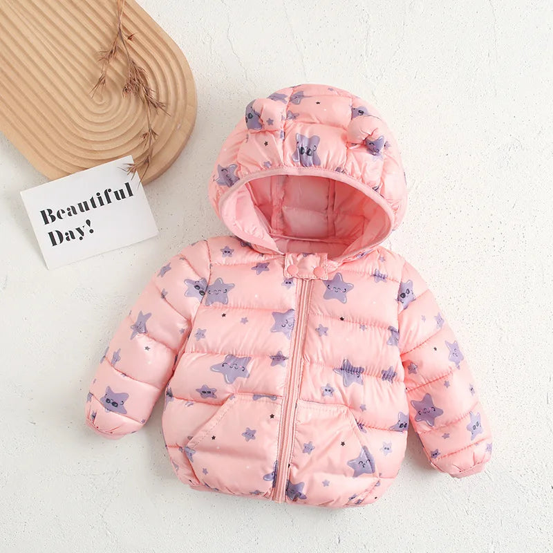 Baby/Kids Dinosaur & Floral Print Hooded Jackets