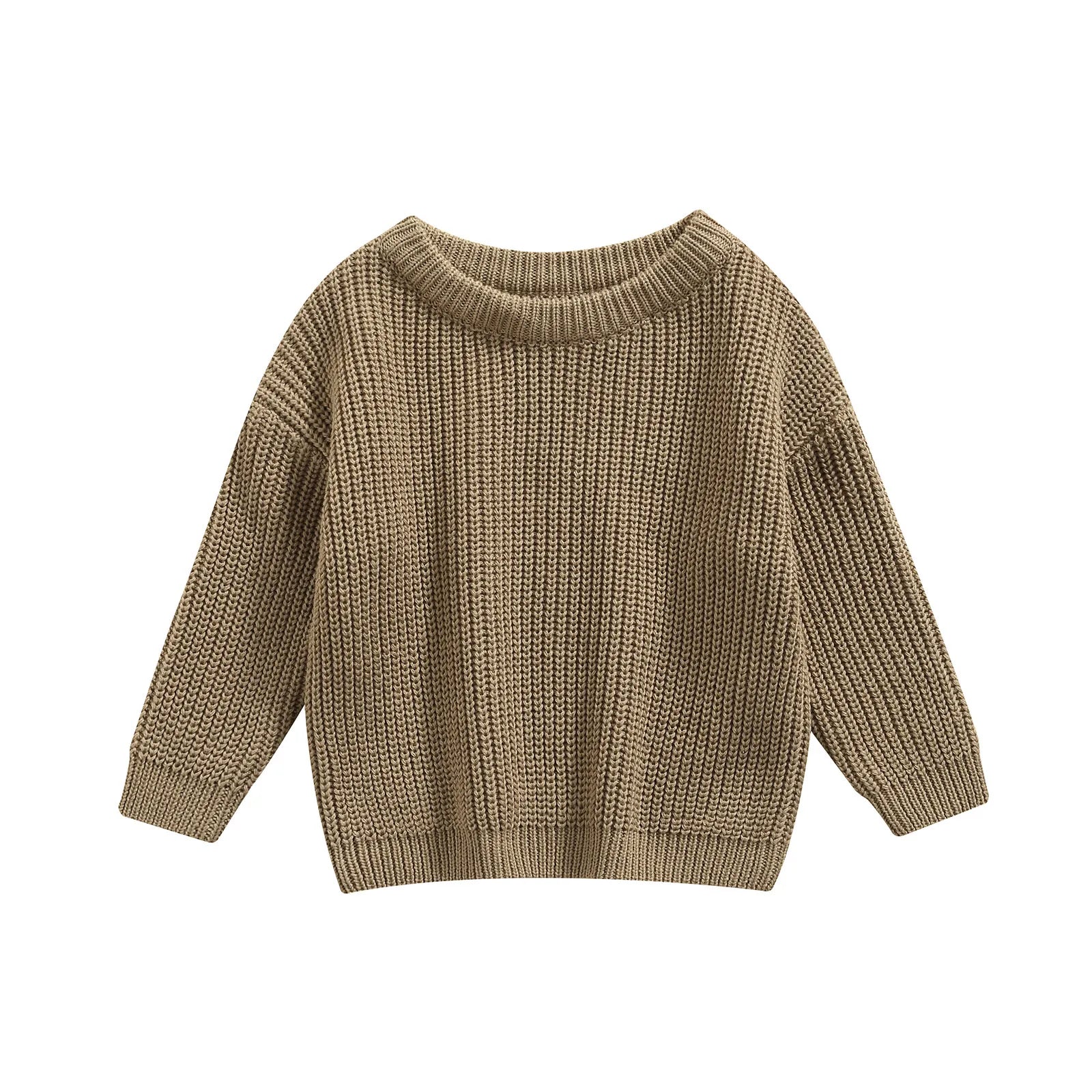 Baby Boys Girls Solid Color Long Sleeve Knit Sweaters childrensterritory