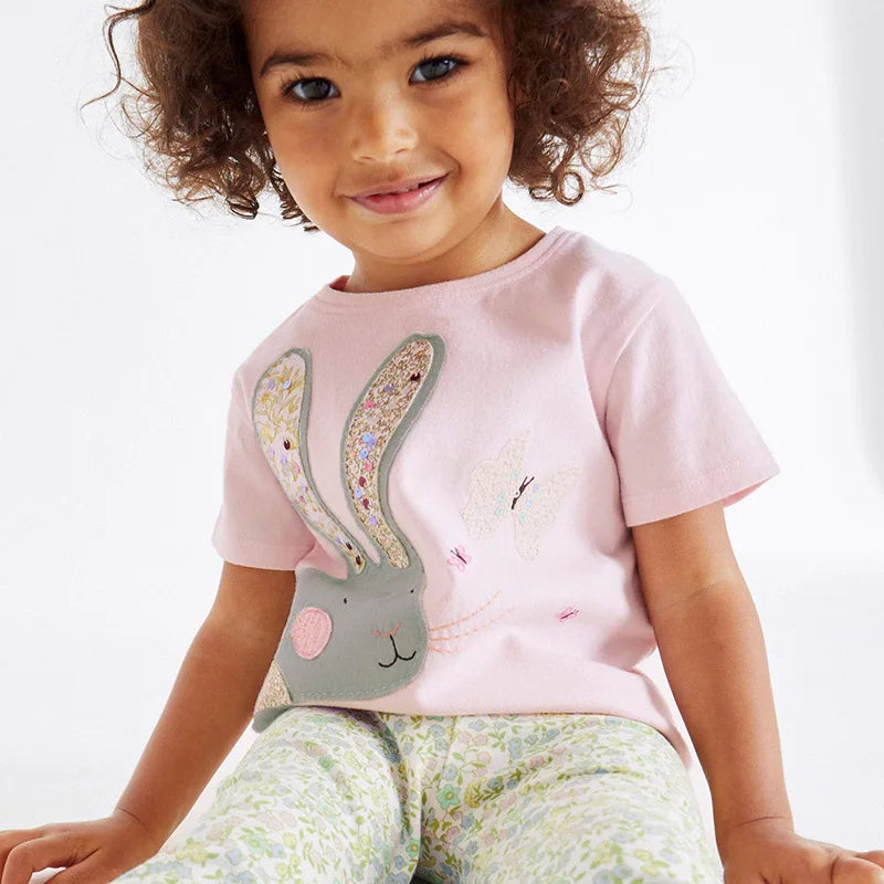Cartoon Print Summer Dailywear Clothing Set For Girls childrensterritory