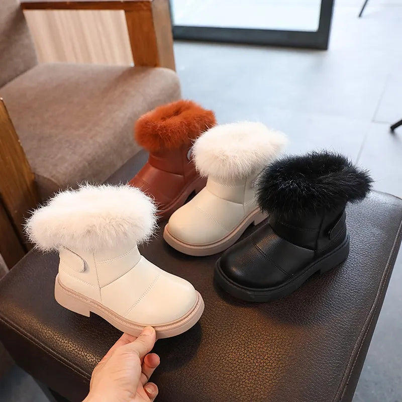 Little Boys Girls Casual Plush Winter Soft Boots childrensterritory