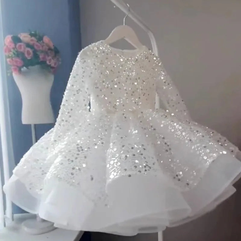 Baby/Kids Girls Sparkly Sequins Tutu Birthday Party Dress