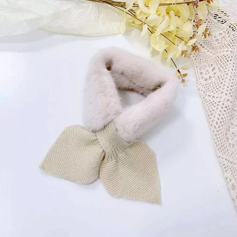 Cold-Proof Plush Warmth Solid Knitted Kids Scarf childrensterritory