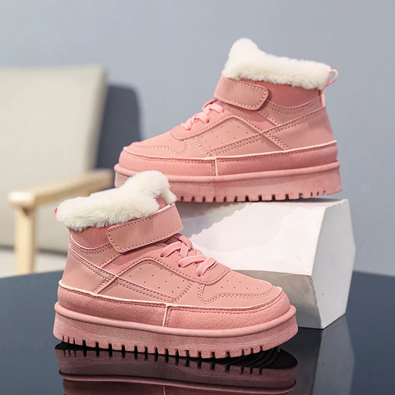 Trendy Kids furry Warm Waterproof Casual Shoes childrensterritory