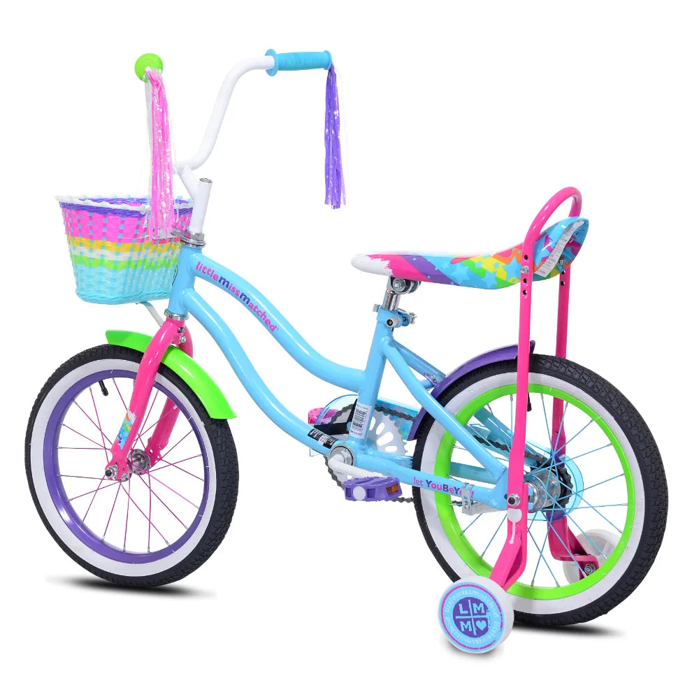 16" Blue and Green Bicycle For Kids with Basket childrensterritory