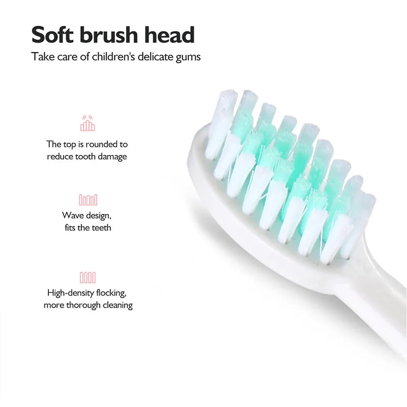 Electric Tooth Brush for Kids with 6 Soft Nozzles childrensterritory
