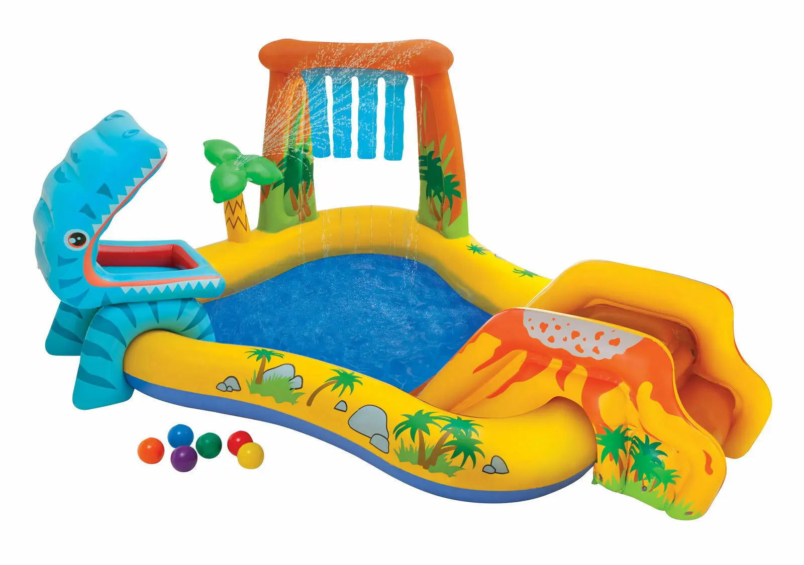 Inflatable Dinosaur Design Outdoor Playhouse with Pool