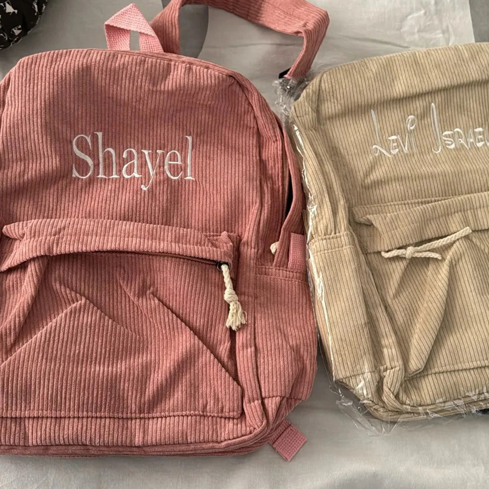 Ultra Soft Casual Backpack with Custom Name for Kids or Adults