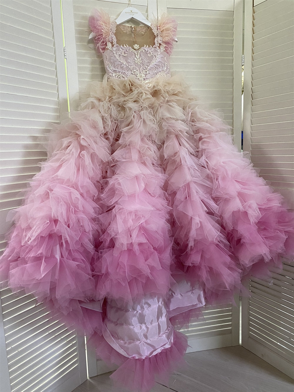 Handmade Elegant Floor Length Flower Girl Dresses childrensterritory