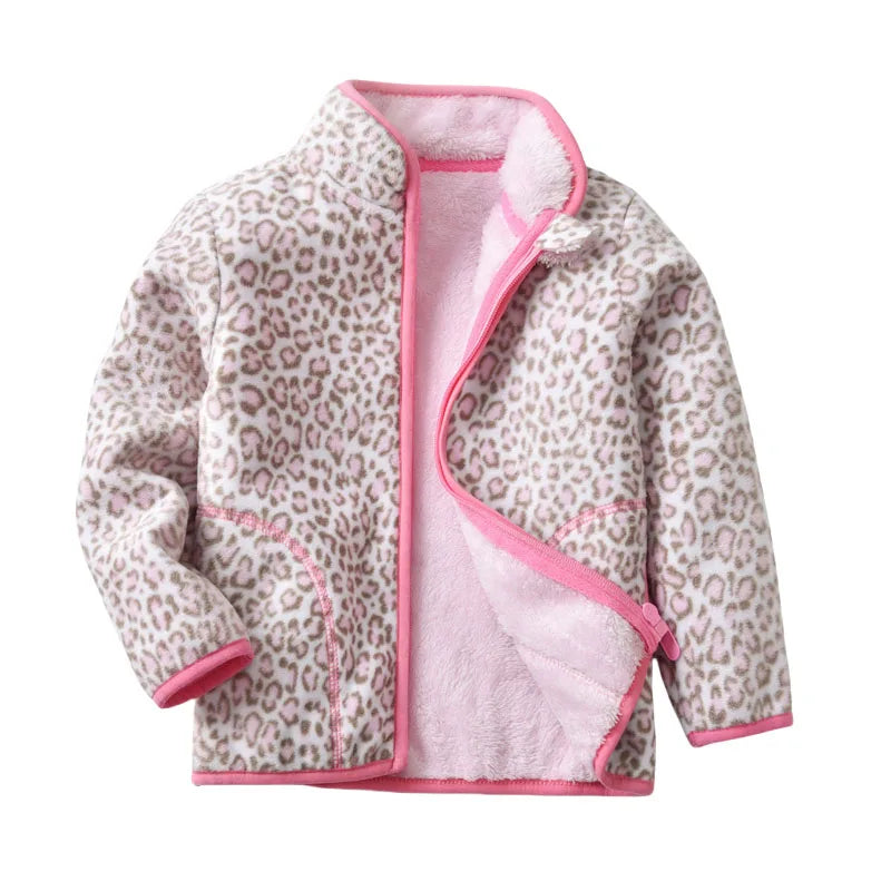 Kids Boys Girls Plus Velvet Warm Winter Zipper Outwear childrensterritory