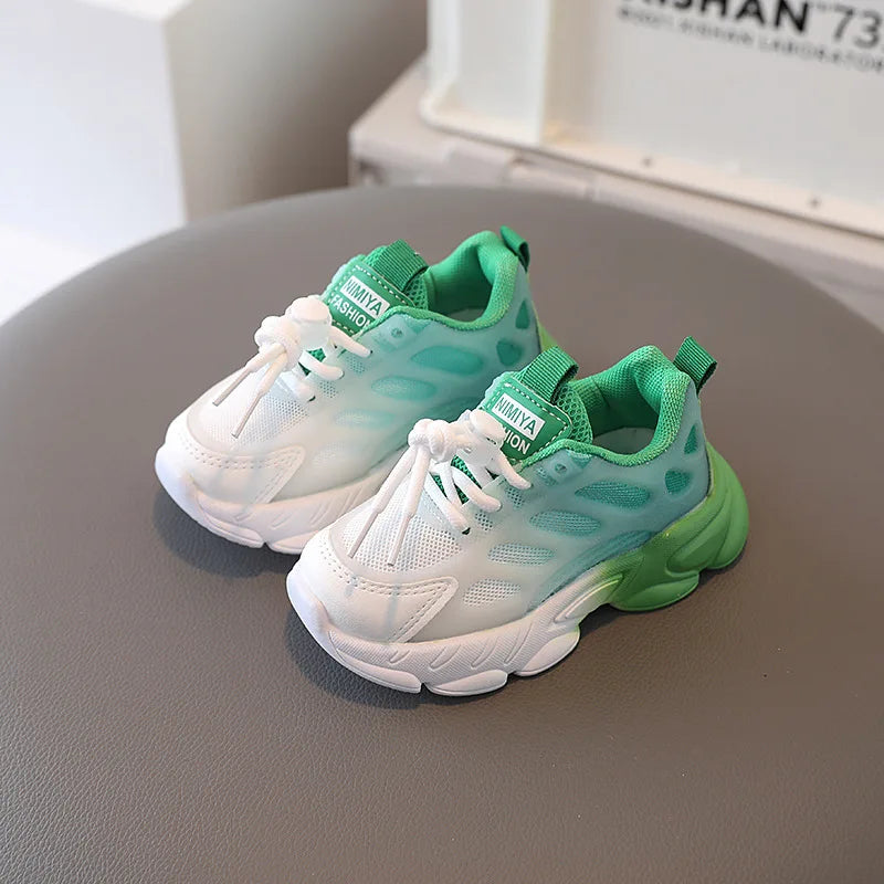 Kids Unisex Gradient Color Breathable Sports Sneakers