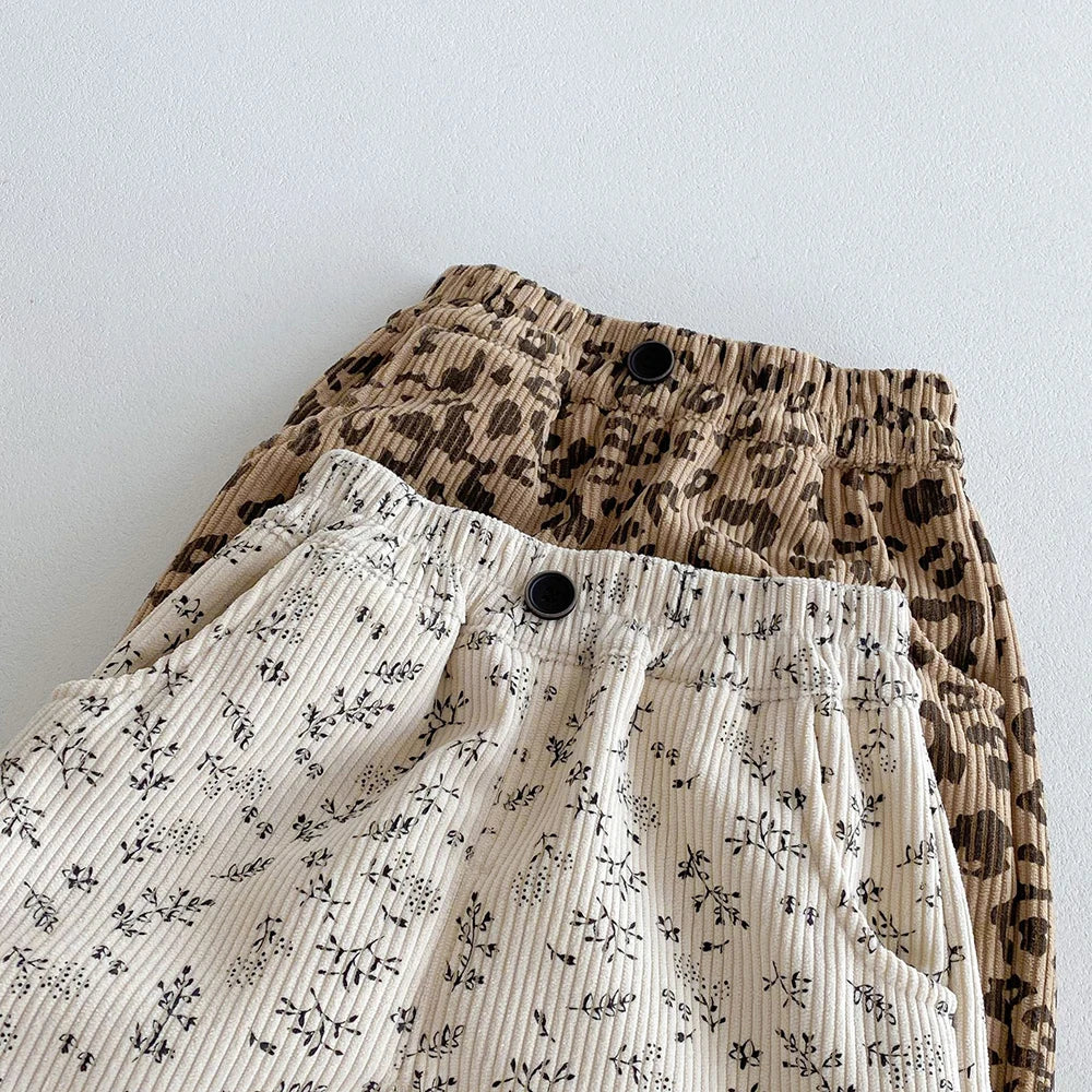 Fashion Prints Baby/Toddlers Thick Fleece Lining Pants childrensterritory