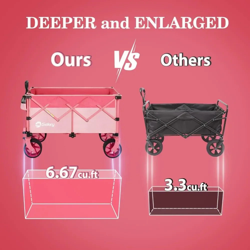 Collapsible Garden Carts with 330lbs Weight Capacity