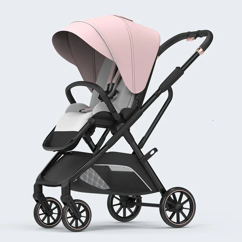 Four-wheeled High-view Portable Baby Stroller childrensterritory