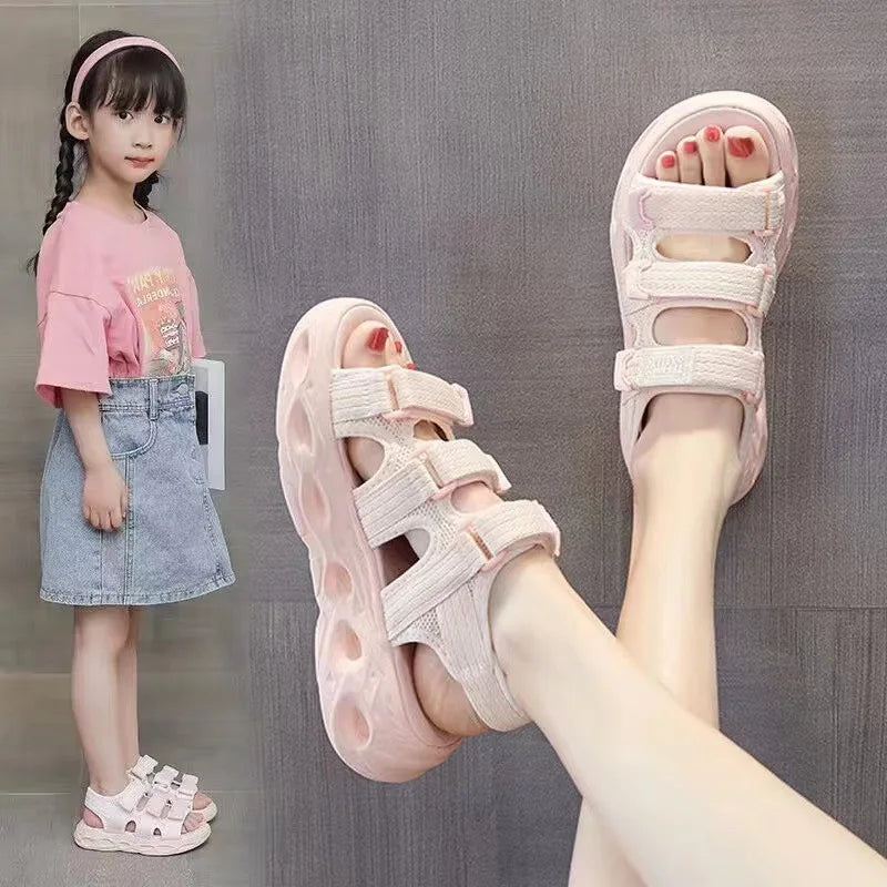 Summertime Thick-soled Wedge Sandals for Kids Girls childrensterritory