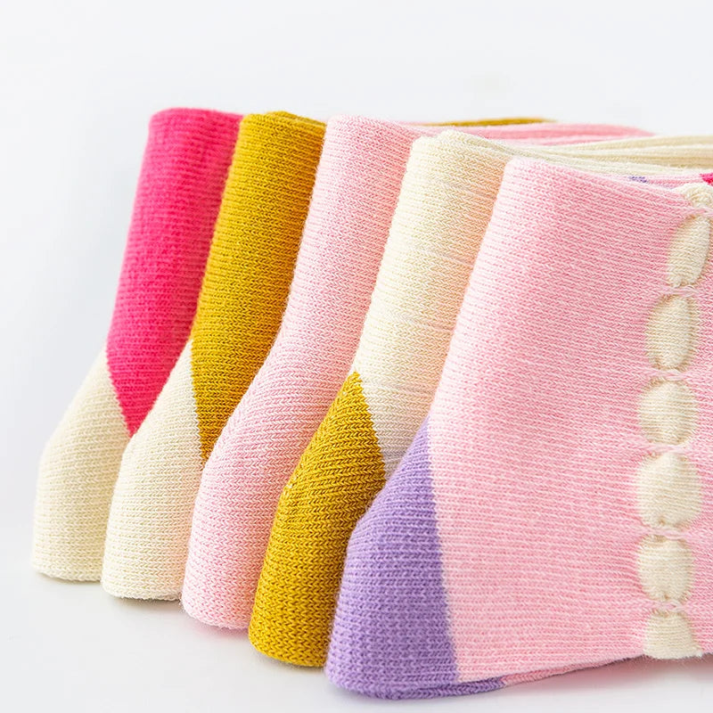 Cartoon Design Knitted 5 Pairs Lot Short Socks childrensterritory