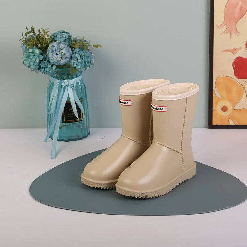 Kids Waterproof Winter Rain/Snow Boots with Fleece Inside childrensterritory