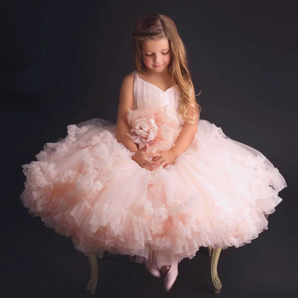 Tutu Pink Puffy Baby/Kids Girl Birthday, Baptism Dress