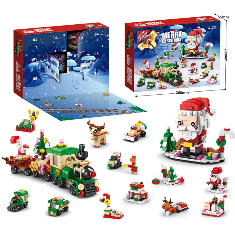 Christmas Advent Calendar Building Blocks Set for Kids childrensterritory