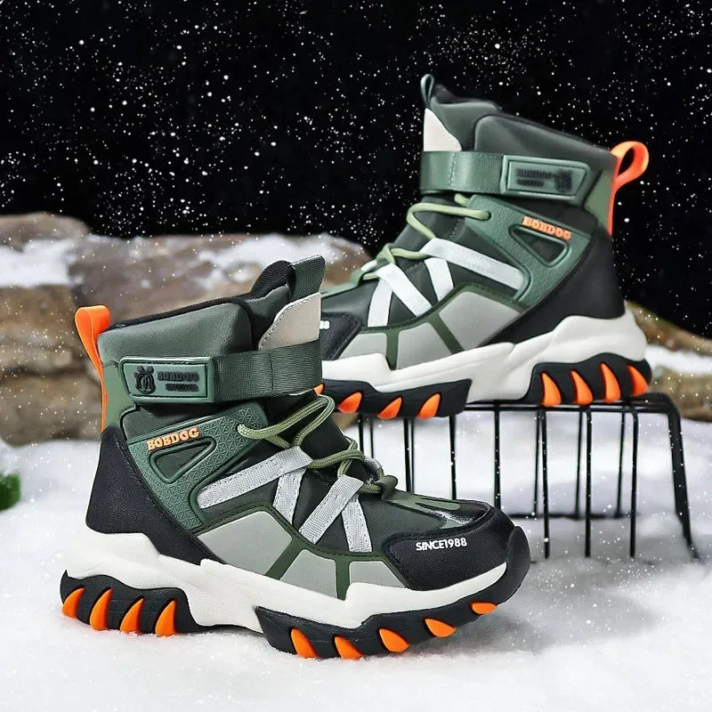 Boys Stylish Winter Long Warm Snow Boots childrensterritory