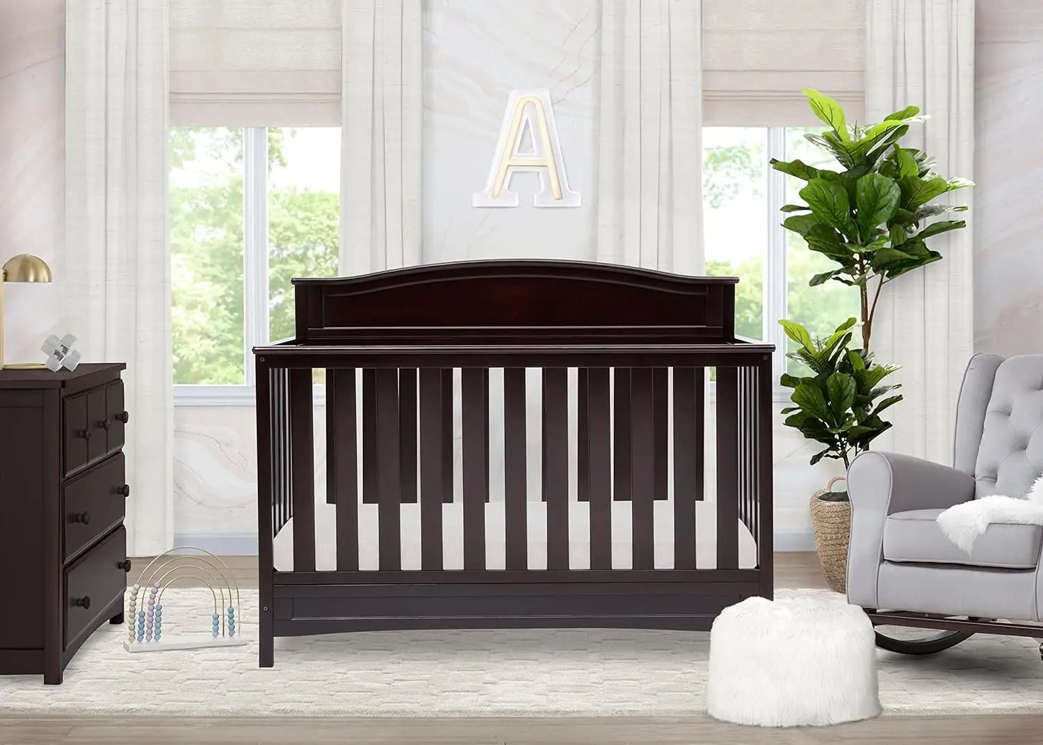 4-in-1 Convertible Baby Crib with Modern Design childrensterritory