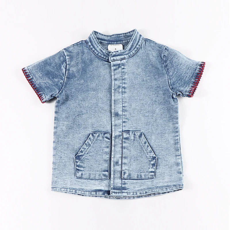 Baby/Kids Summer Denim Clothing Sets with Pockets childrensterritory