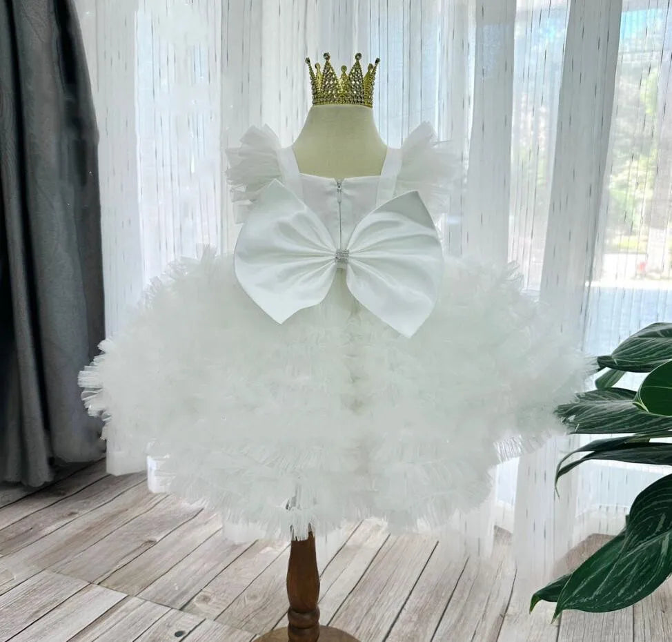 Baby/Kids Girls Tulle Tiered Birthday/New Year Party Puffy Dresses childrensterritory