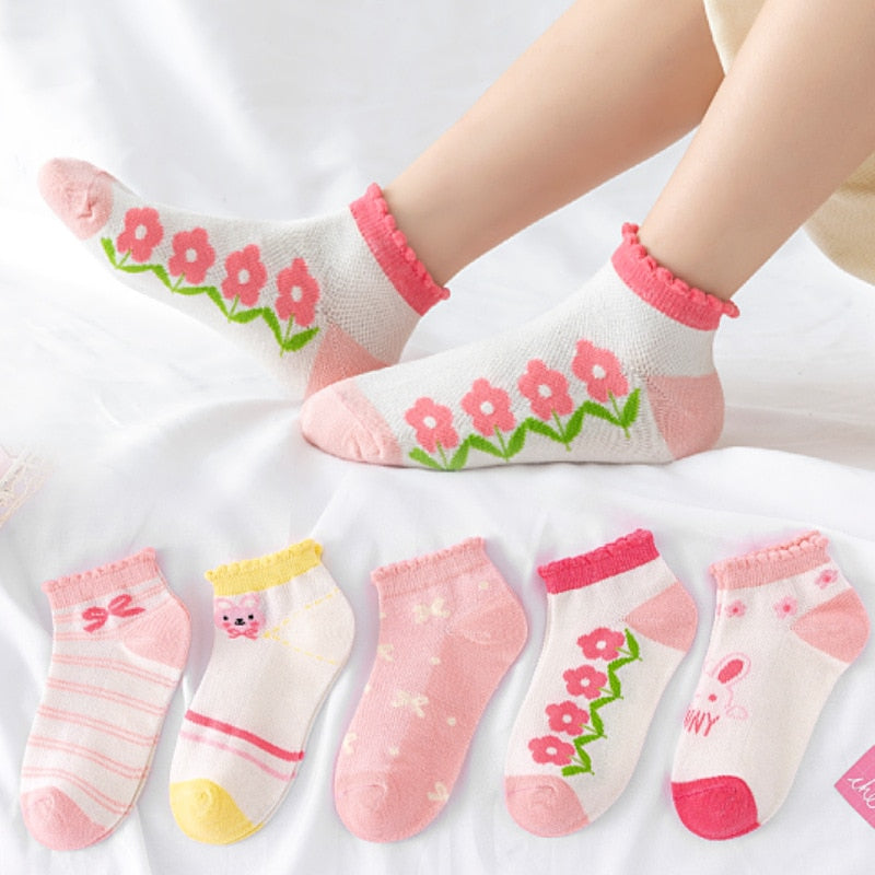 Baby/Kids 5 Pairs/Lot Breathable Casual Mesh Socks for Boy Girl childrensterritory