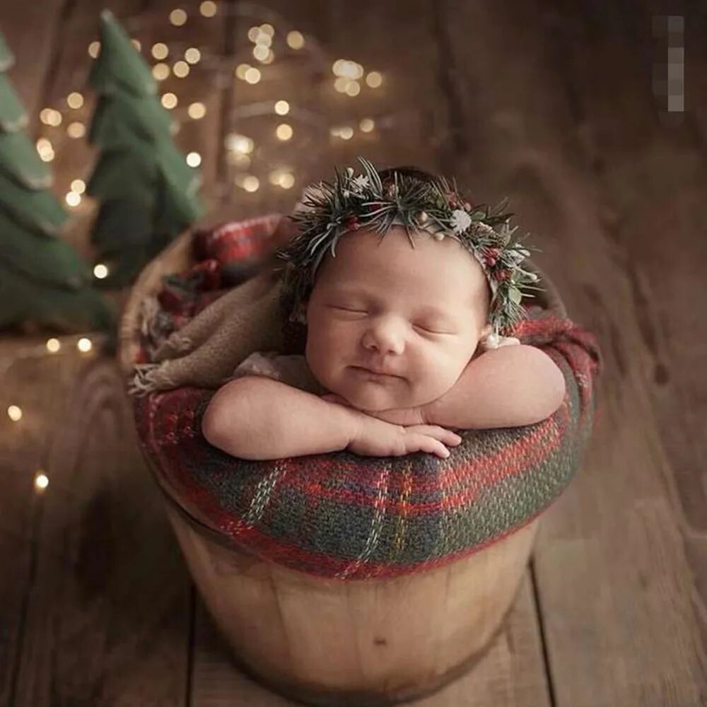 Newborn Christmas Hat and Blanket Wraps Photo Props childrensterritory