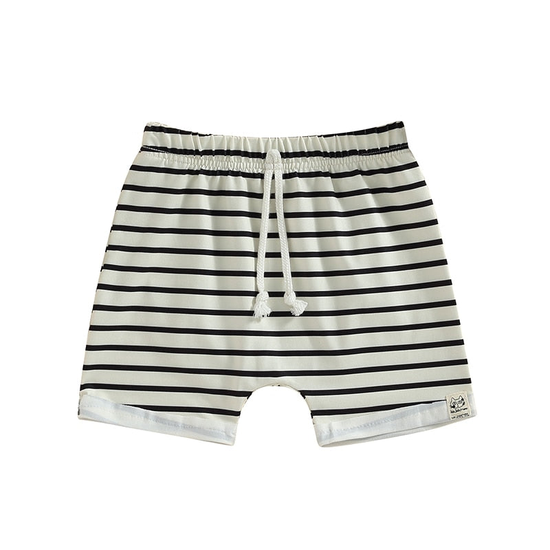 Baby Boy Elastic Waist Striped Summer Shorts childrensterritory