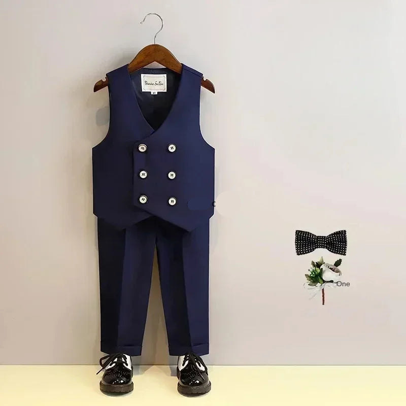 Kids Blazer Vest Pants Formal/Wedding Clothes Set