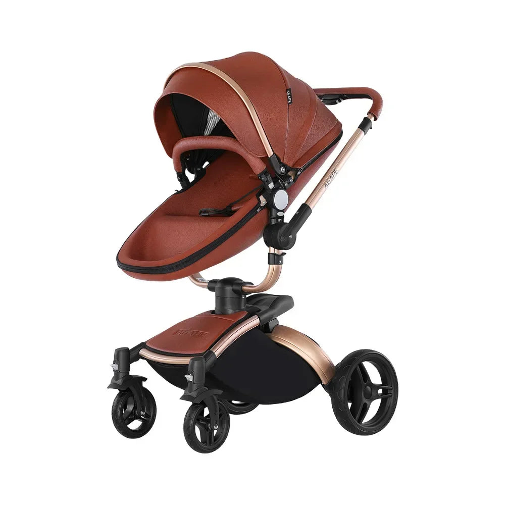 3 in 1 Baby High Land-scape Stroller with Bassinet & Folding Carriage