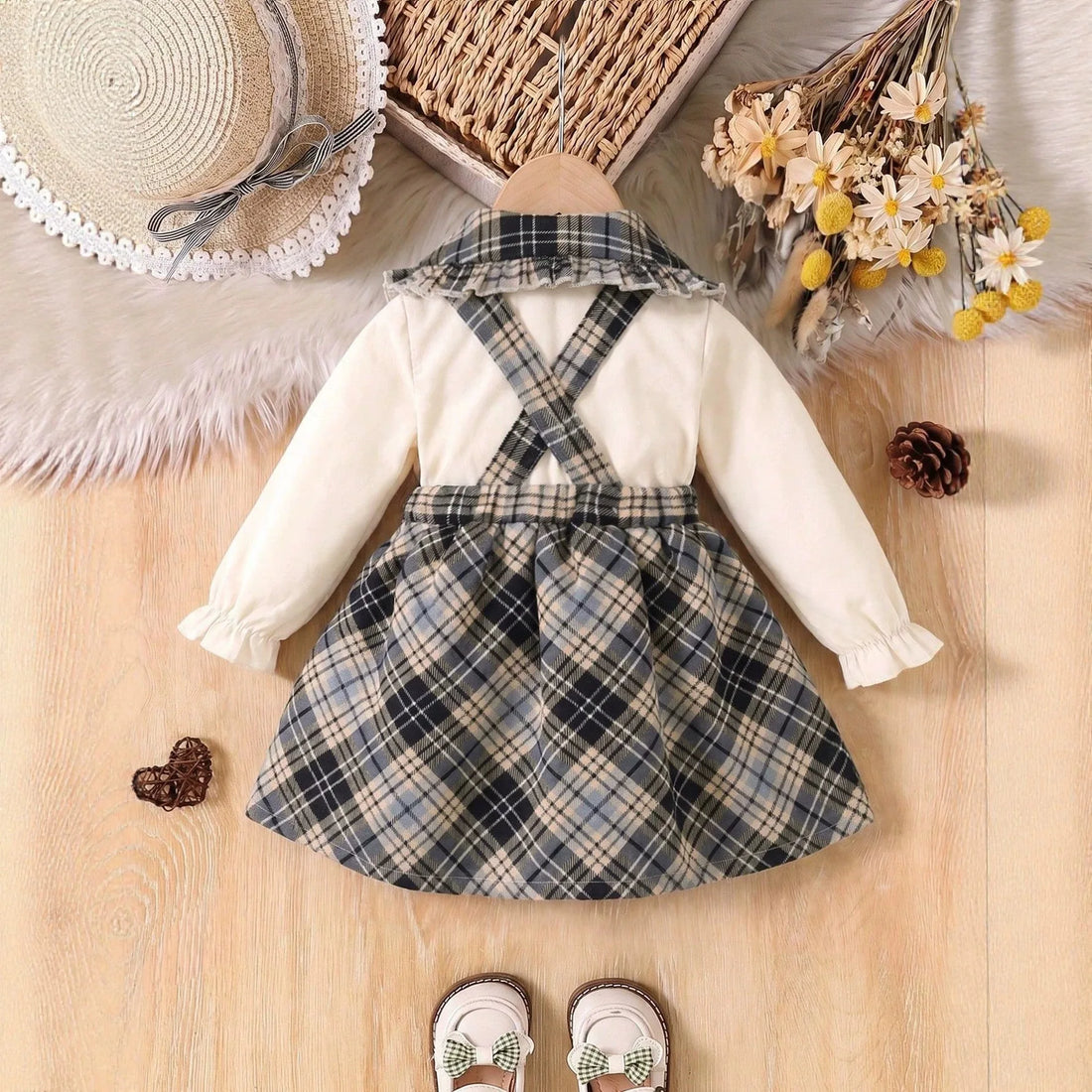 Baby Girls Korean Style Sling Dress for Spring and Autumn
