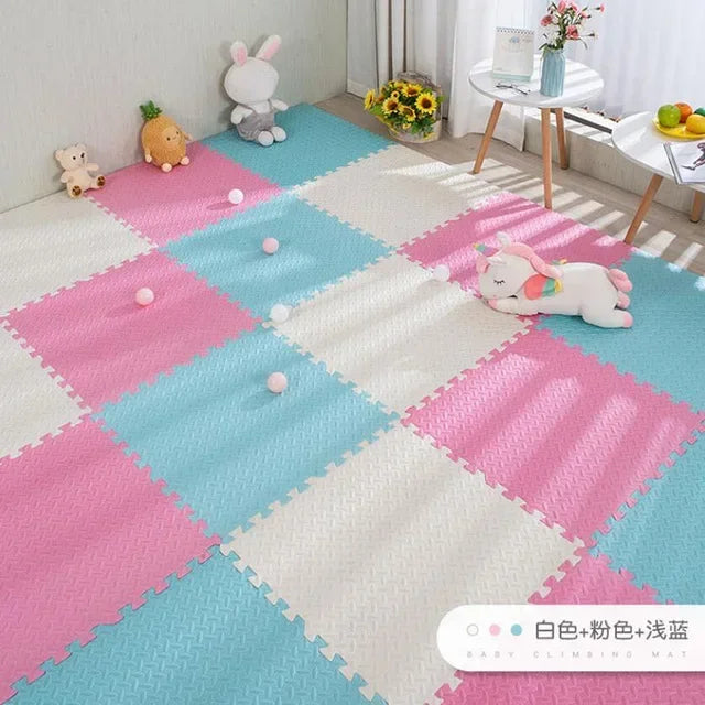 Soft Interlocking Puzzle Mat Play for Kids Room