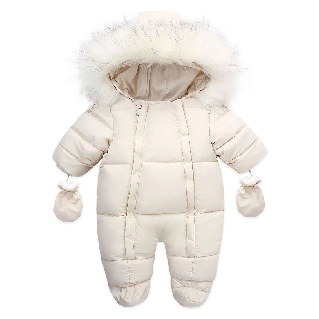 Baby Thick Warm Hooded Fleece Rompers Snowsuit childrensterritory