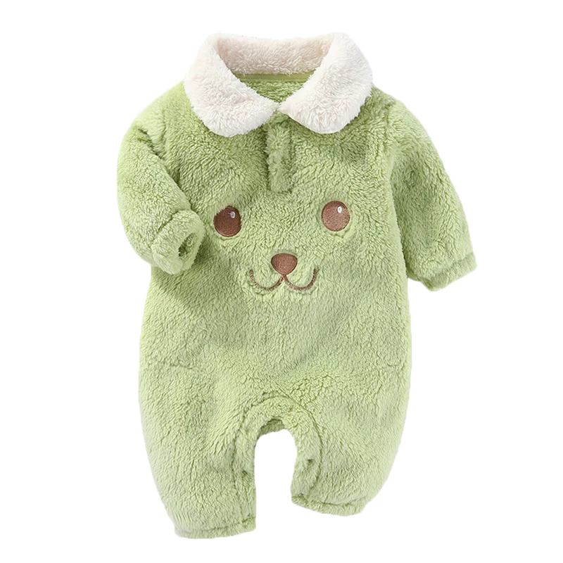 Newborn Baby Collar Design Soft Winter Bodysuit childrensterritory
