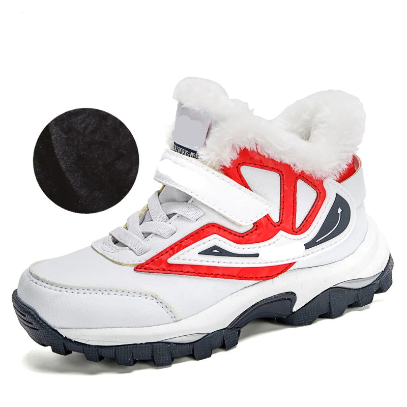 Anti-slip Kids Boys Ankle Boots with Motorcycle Hook and Loop childrensterritory