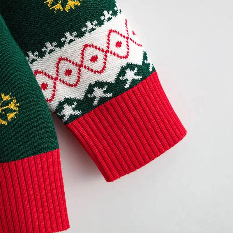 Kids’ Christmas Design Long-Sleeved Winter Sweater