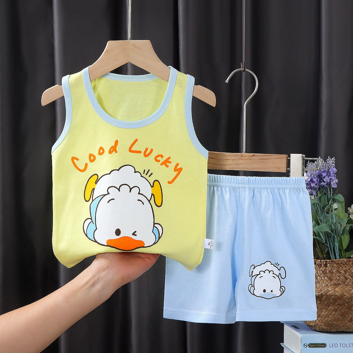 2PCS Cotton T-Shirts and Shorts Set for Toddler Boys Girls childrensterritory