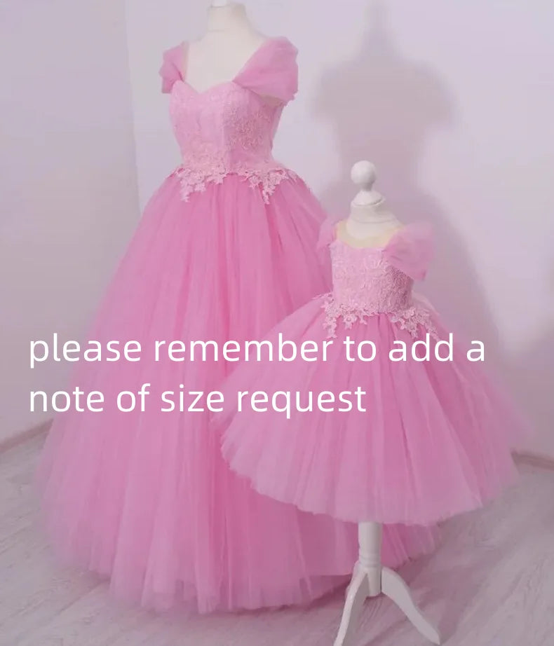 Mommy and Me Long Princess Birthday Party Gowns