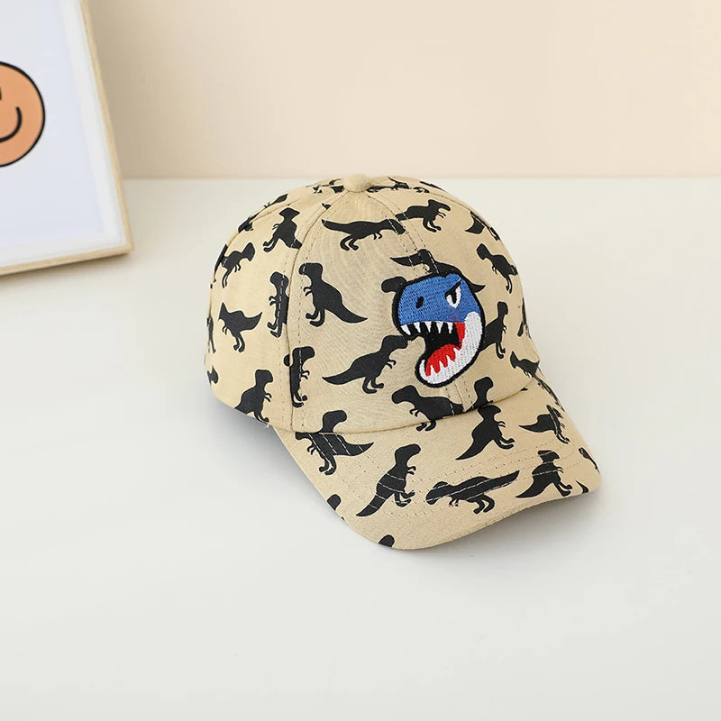 Kids Dinosaurs Embroidered Adjustable Outdoor Sports Hats childrensterritory