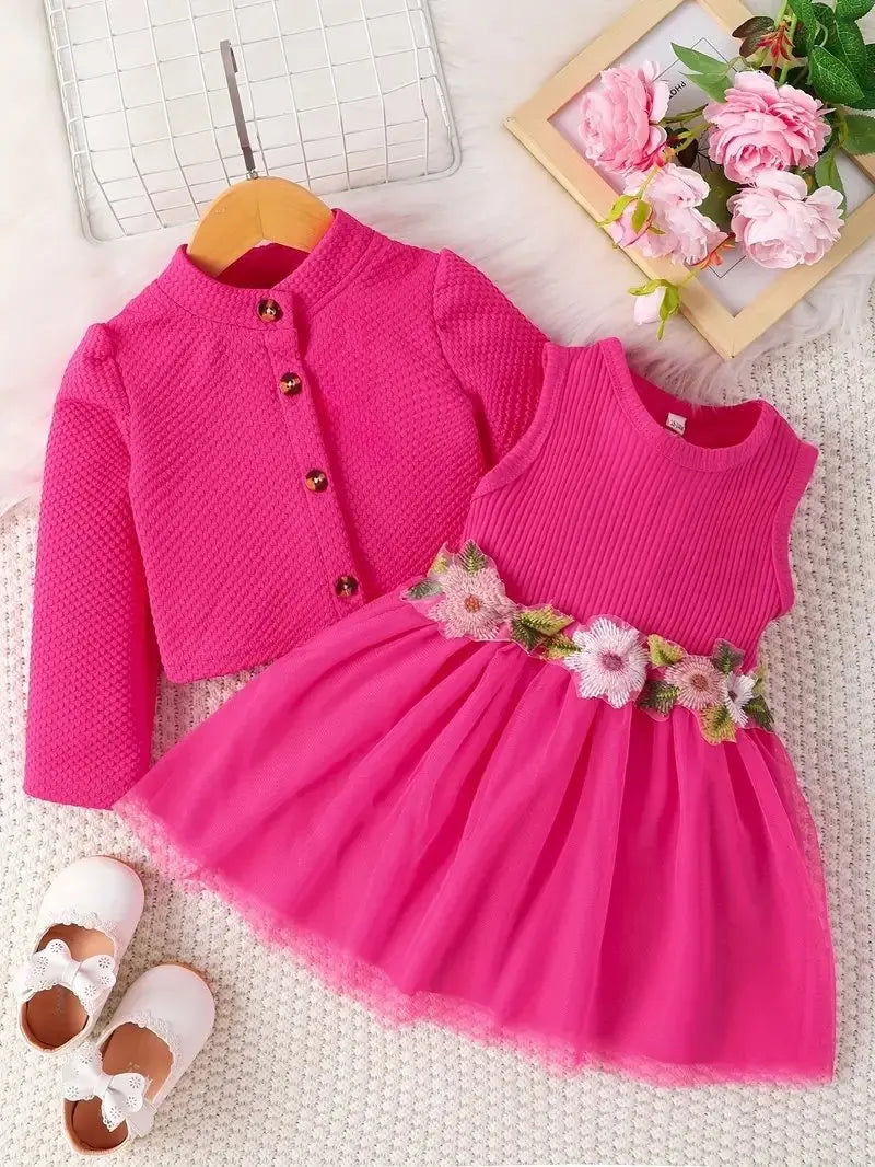 Baby Girl 2pc Birthday Party Dresses Set