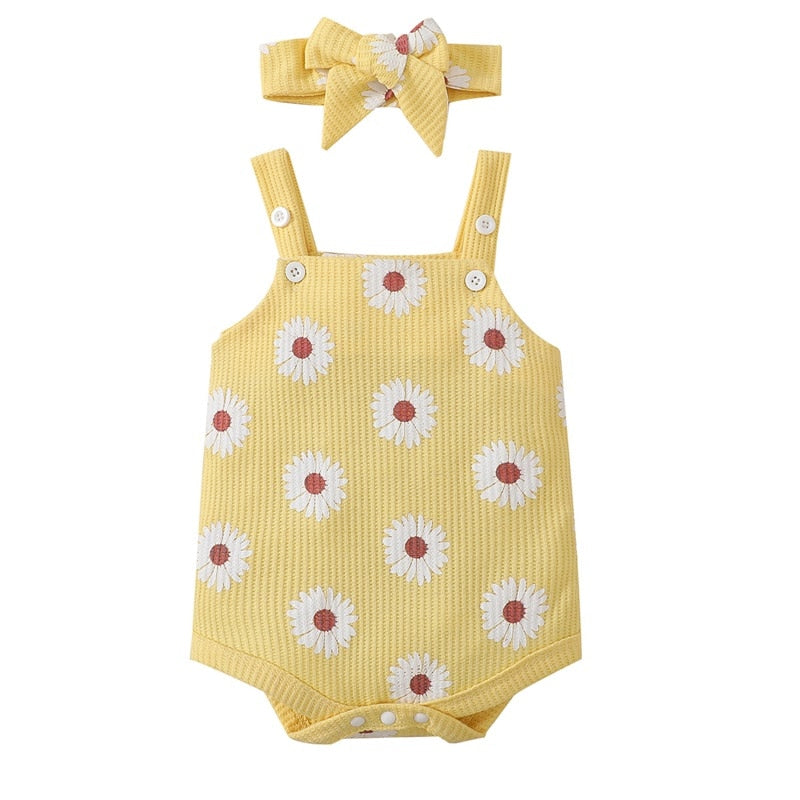 Floral, Rainbow, or Shell Print Baby Girl Bodysuit childrensterritory