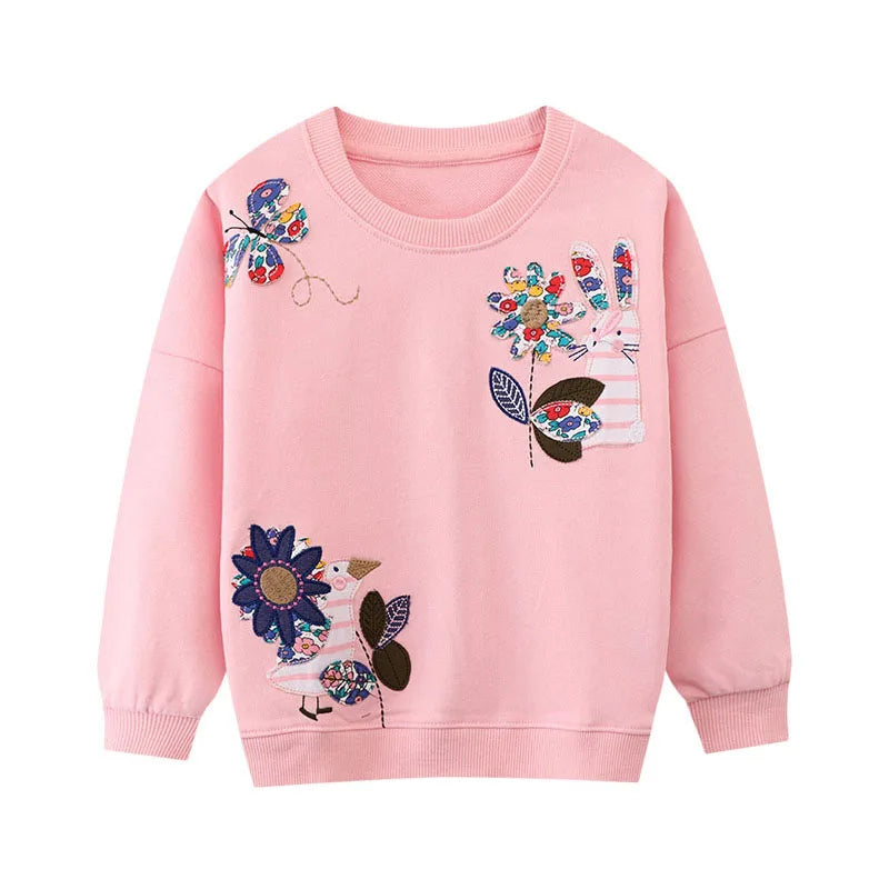Little Girls Lovely Cotton Printed Sweatshirts childrensterritory