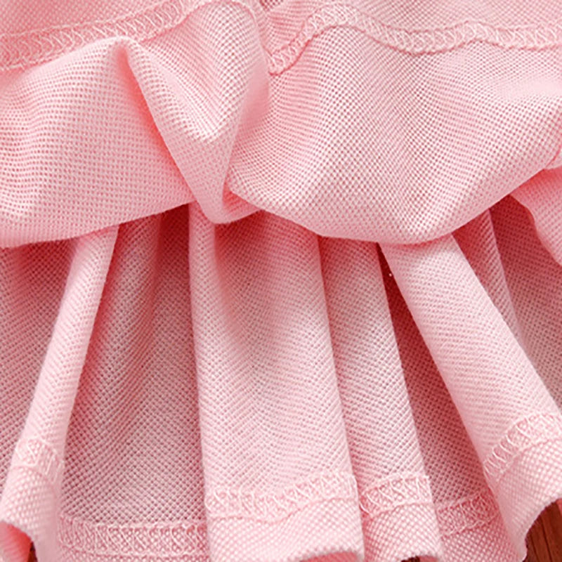 Little Girls Rainbow Design Polo-Style Summer Dress childrensterritory